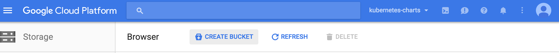 GCS バケットを作成する